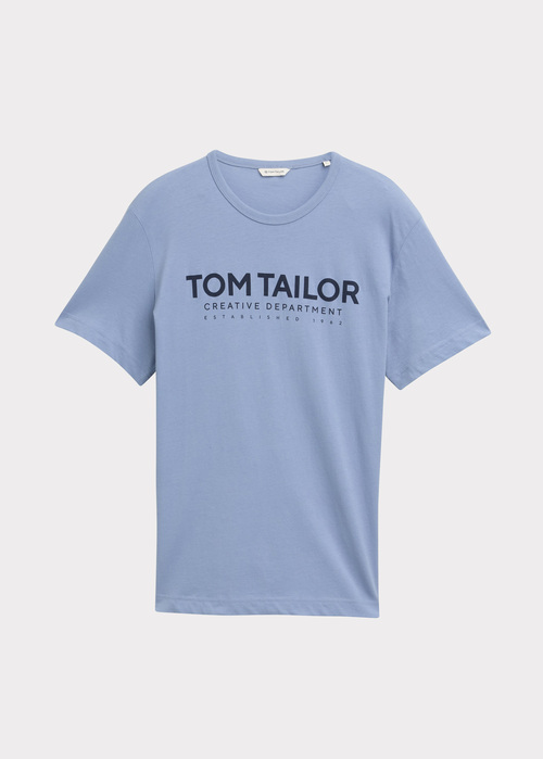 Meski T Shirt Tom Tailor C Neck T Shirt Dove Blue - 1045940-37533