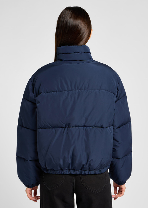 Damska Kurtka Lee Relaxed Short Puffer Jacket Navy - 112355156