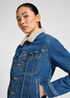 Damska Kurtka Dzinsowa Lee Sherpa Rider Jacket Middle Of Ocean - 112355107