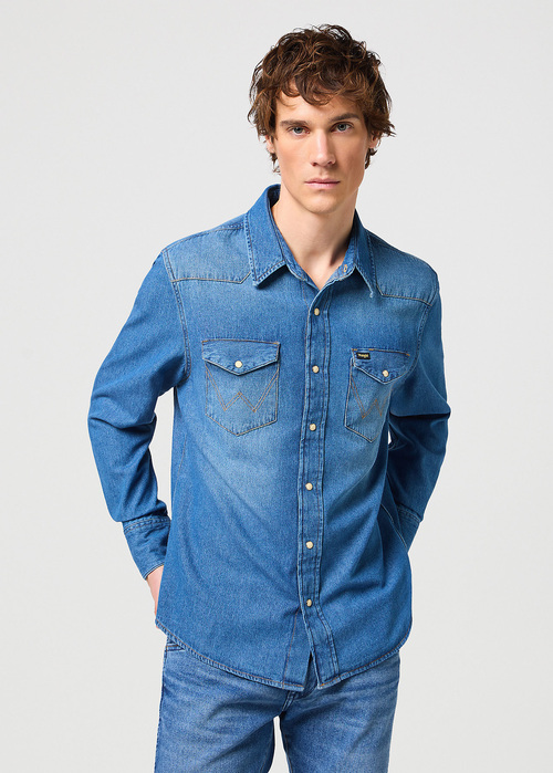 Męska koszula dżinsowe Wrangler 27mw - Icon Mid Stone
 W5MSLWH69 W5MSLWH69 112341913