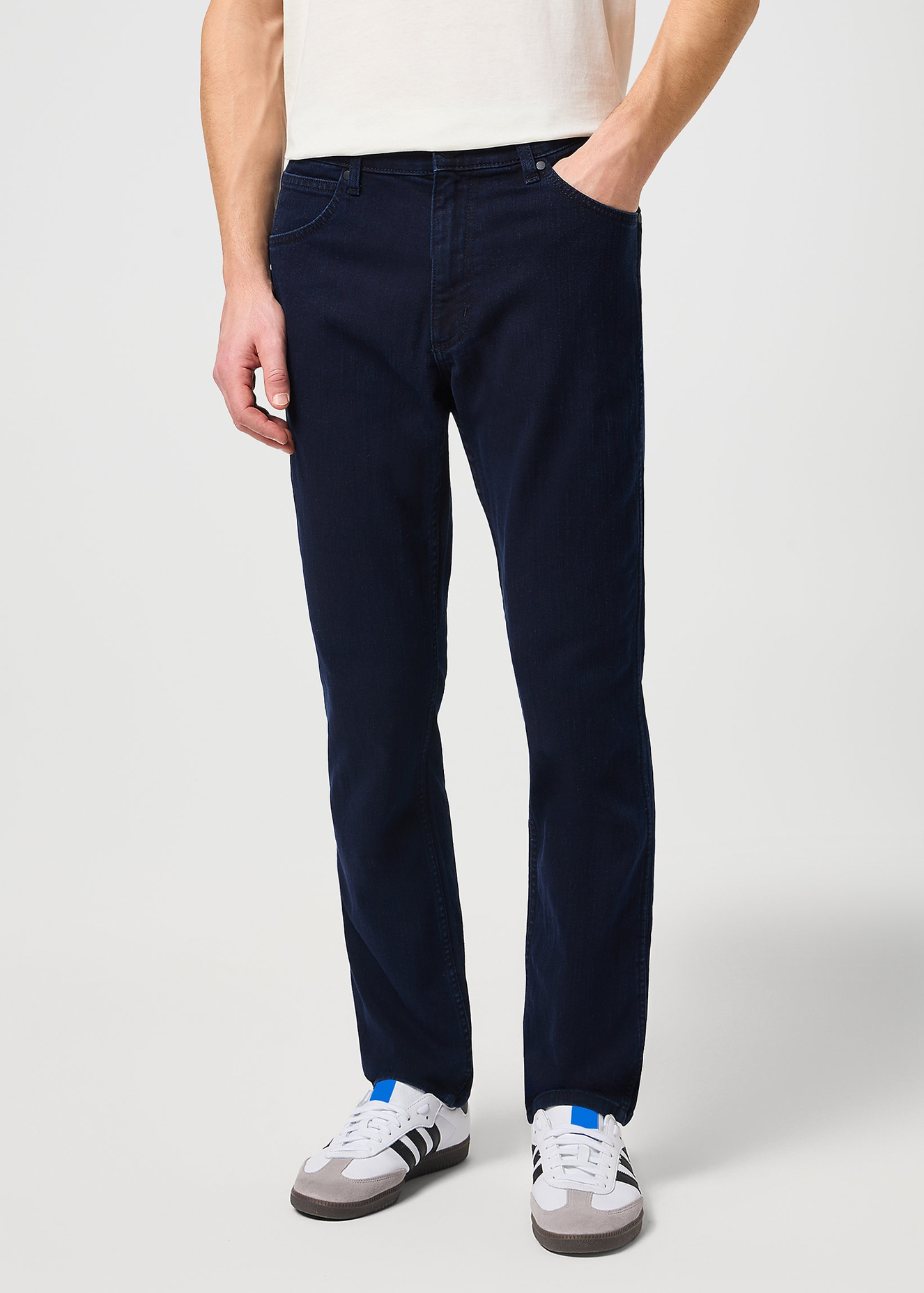 Mskie Spodnie Dinsowe Wrangler Greensboro W15qqc77d Black Back - W15QQC77D