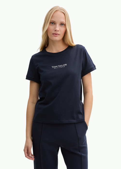 Tom Tailor C-Neck T-shirt - Real Navy Blue 1045543-10360 