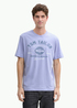 Meski T Shirt Tom Tailor T Shirt With A Logo Print Cold Purple - 1037735-36549
