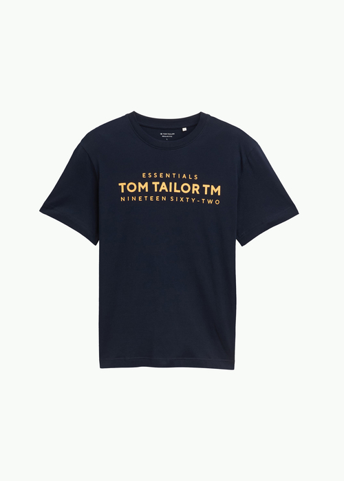 Meski T Shirt Tom Tailor T Shirt Logo Sky Captain Blue - 1045631-10668