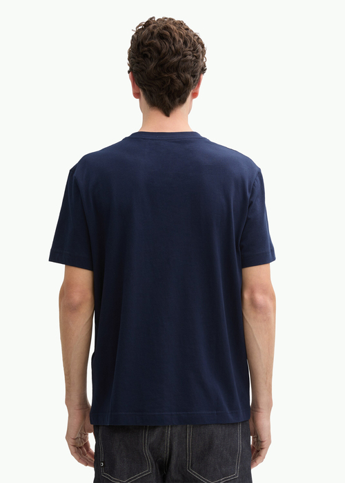 Meski T Shirt Tom Tailor T Shirt Logo Sky Captain Blue - 1045631-10668