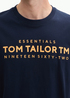 Meski T Shirt Tom Tailor T Shirt Logo Sky Captain Blue - 1045631-10668