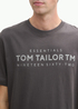 Meski T Shirt Tom Tailor T Shirt Logo Tarmac Grey - 1045631-10899