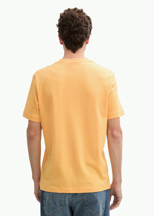 Meski T Shirt Tom Tailor T Shirt Logo Peachy Orange - 1045631-37103