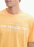 Meski T Shirt Tom Tailor T Shirt Logo Peachy Orange - 1045631-37103
