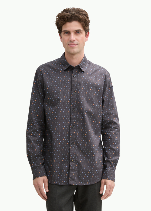 Tom Tailor Shirts - Tarmac Grey Stripe Design 1045072-37145 