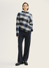 Damski Sweter Tom Tailor Sweater Blue Check - 1042990-36271