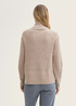 Damski Sweter Tom Tailor Knit Turtleneck Sweater Cashew Beige Melange - 1044058-16569