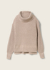 Damski Sweter Tom Tailor Knit Turtleneck Sweater Cashew Beige Melange - 1044058-16569