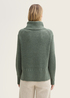 Damski Sweter Tom Tailor Knit Turtleneck Sweater Pale Bark Green Melange - 1044058-24775
