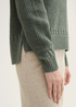 Damski Sweter Tom Tailor Knit Turtleneck Sweater Pale Bark Green Melange - 1044058-24775