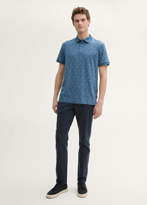 Mska Koszulka Polo Tom Tailor Polo Tee Mid Blue Stripe Design - 1045638-37146