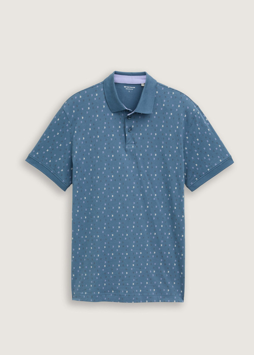 Mska Koszulka Polo Tom Tailor Polo Tee Mid Blue Stripe Design - 1045638-37146