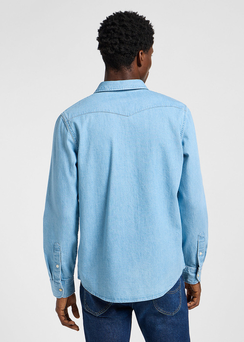 Meska Koszula Dzinsowe Lee Regular Western Shirt Lakeside Wash - 112365766
