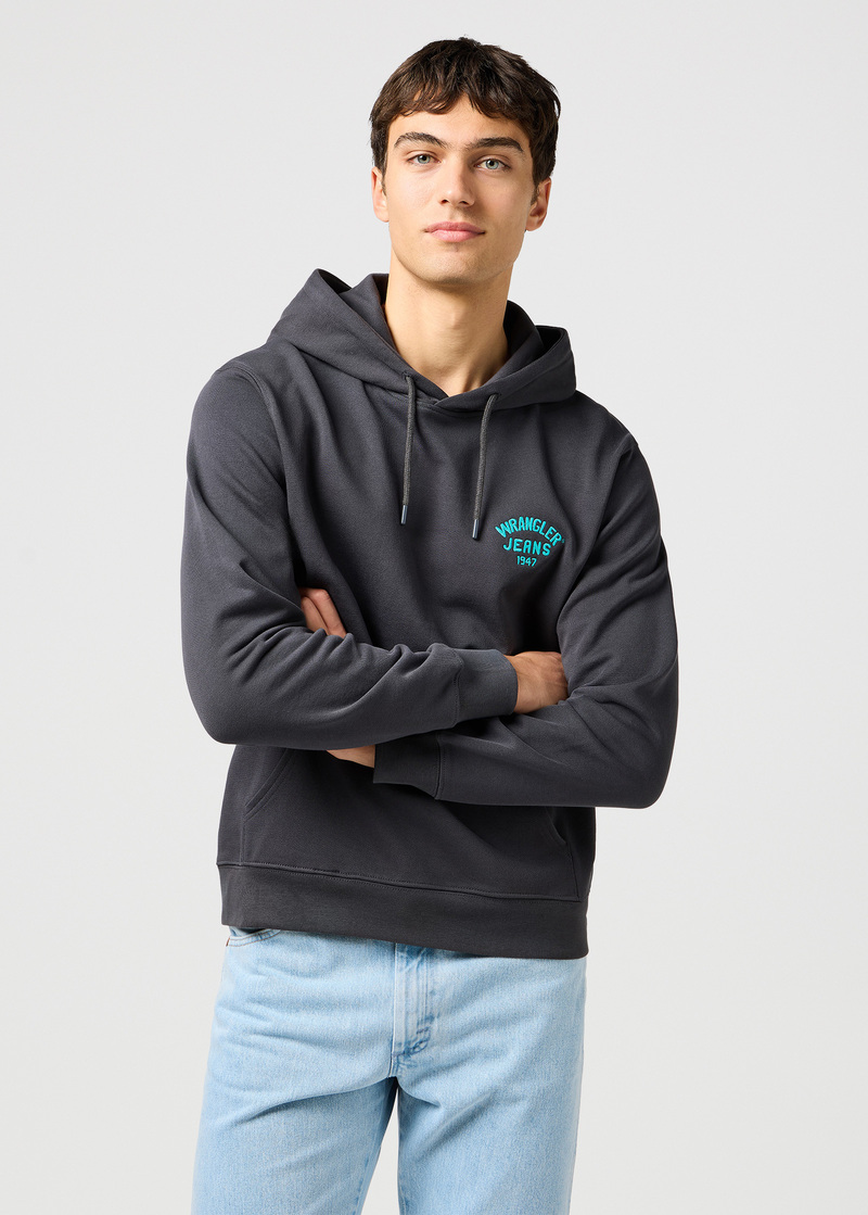 Meska Bluza Wrangler Small Logo Hoodie Black - 112364094