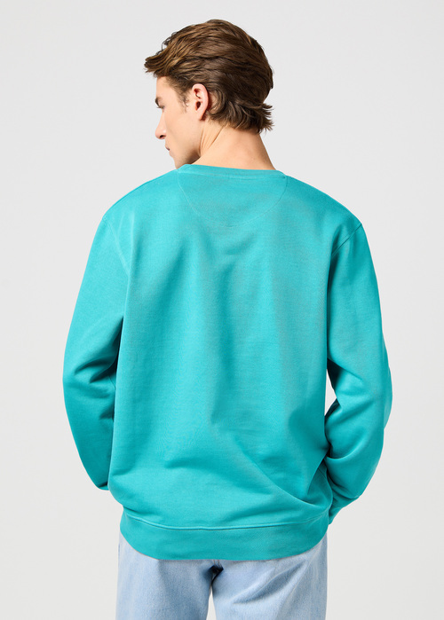 Meska Bluza Wrangler Small Logo Crew Latigo Bay - 112364095