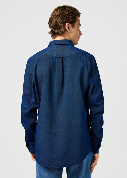 Meska Koszula Materialowe Wrangler Oxford Shirt Indigo Oxford - 112364234