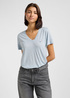 Damski T Shirt Lee V Neck Tee Concrete Gray - 112363616