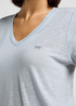 Damski T Shirt Lee V Neck Tee Concrete Gray - 112363616