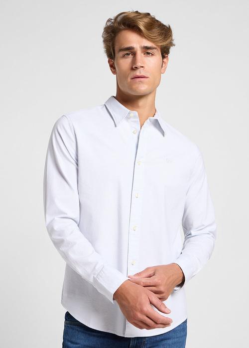 Lee Patch Shirt - Shy Blue Bright White 112363910
