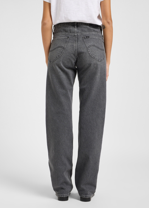 Damskie Spodnie Dzinsowe Lee Rider Classic Duck Grey - 112363808