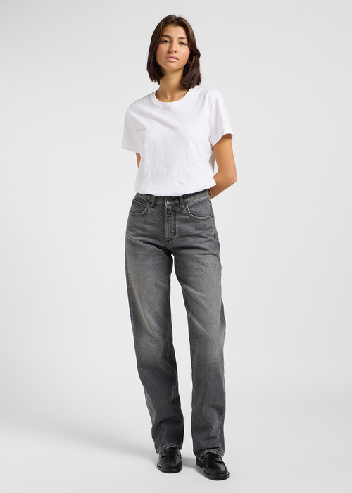 Damskie Spodnie Dzinsowe Lee Rider Classic Duck Grey - 112363808