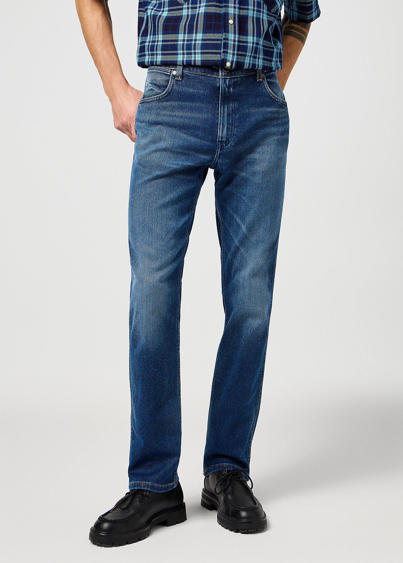 Mskie Spodnie Dinsowe Wrangler Greensboro Denim Dusk - 112362444