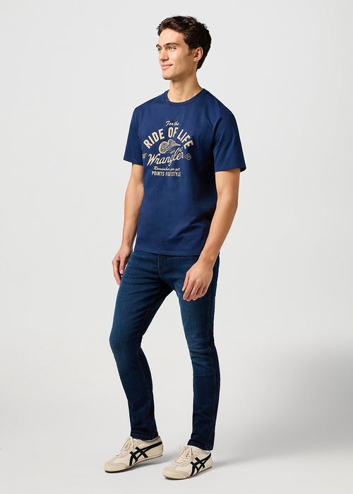 Meskie Spodnie Dzinsowe Wrangler Larston Saphite Stone - 112362455