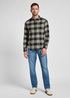 Meska Koszula Materialowe Lee Leesure Shirt Green Check - 112355701