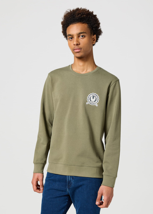 Meska Bluza Wrangler Graphic Sweatshirt Dusty Olive - 112358371