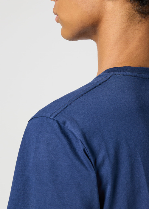 Meski T Shirt Wrangler Logo Tee Navy - 112355071