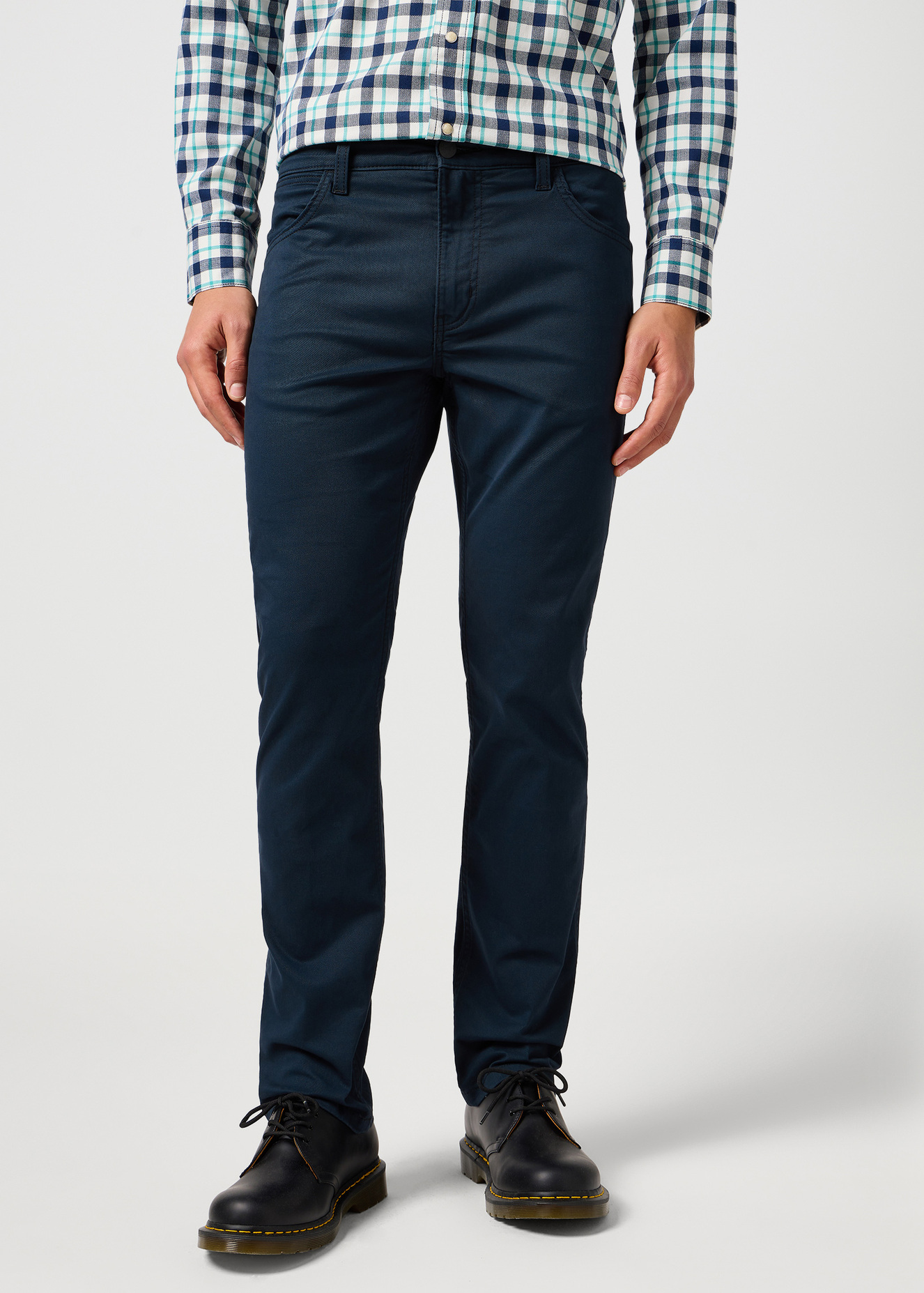 Meskie Spodnie Dzinsowe Wrangler Greensboro Dark Navy - 112364829