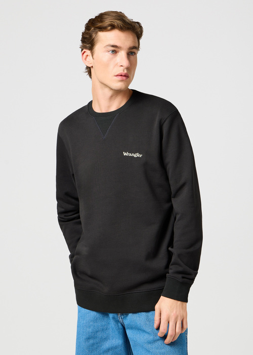 Wrangler Small Logo Crew - Faded Black 112362885 