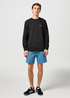 Meska Bluza Wrangler Small Logo Crew Faded Black - 112362885