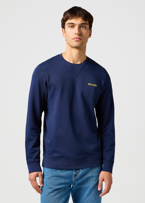 Wrangler Small Logo Crew - Navy 112362891 