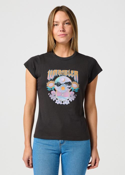 Wrangler Shrunken Band Tee - Faded Black 112362315 