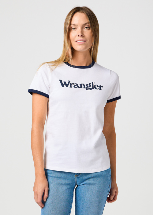 Wrangler Ringer Tee - White 112362321 