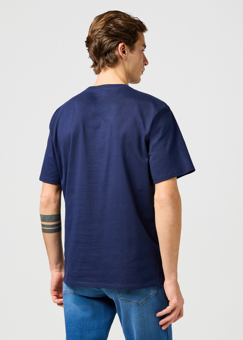Meski T Shirt Wrangler Small Graphic Tee Navy - 112362354