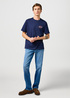 Meski T Shirt Wrangler Small Graphic Tee Navy - 112362354