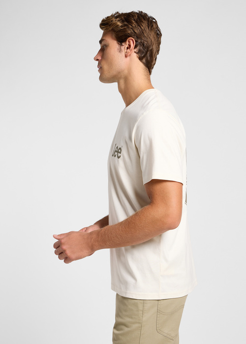 Meski T Shirt Lee Graphic Tee Ecru - 112365464