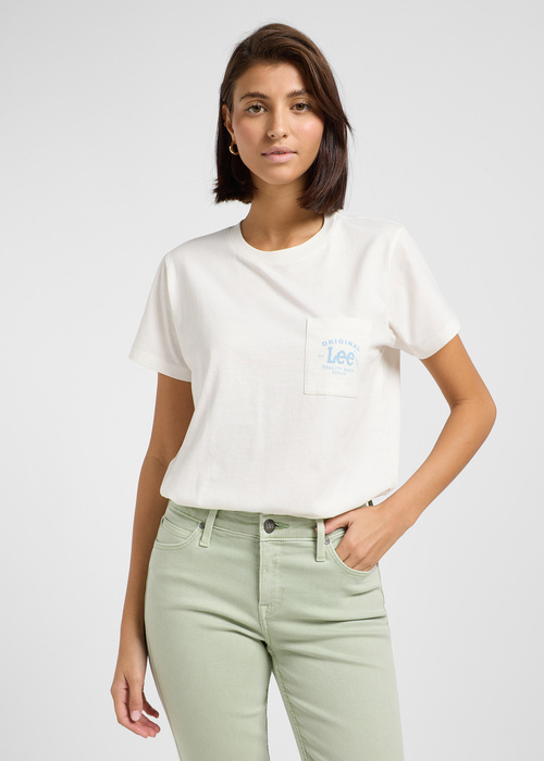 Lee Logo Pocket Tee - Ecru 112362943