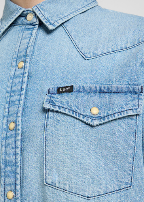Damska Koszula Dzinsowa Lee Western Shirt Modern Blue - 112363425