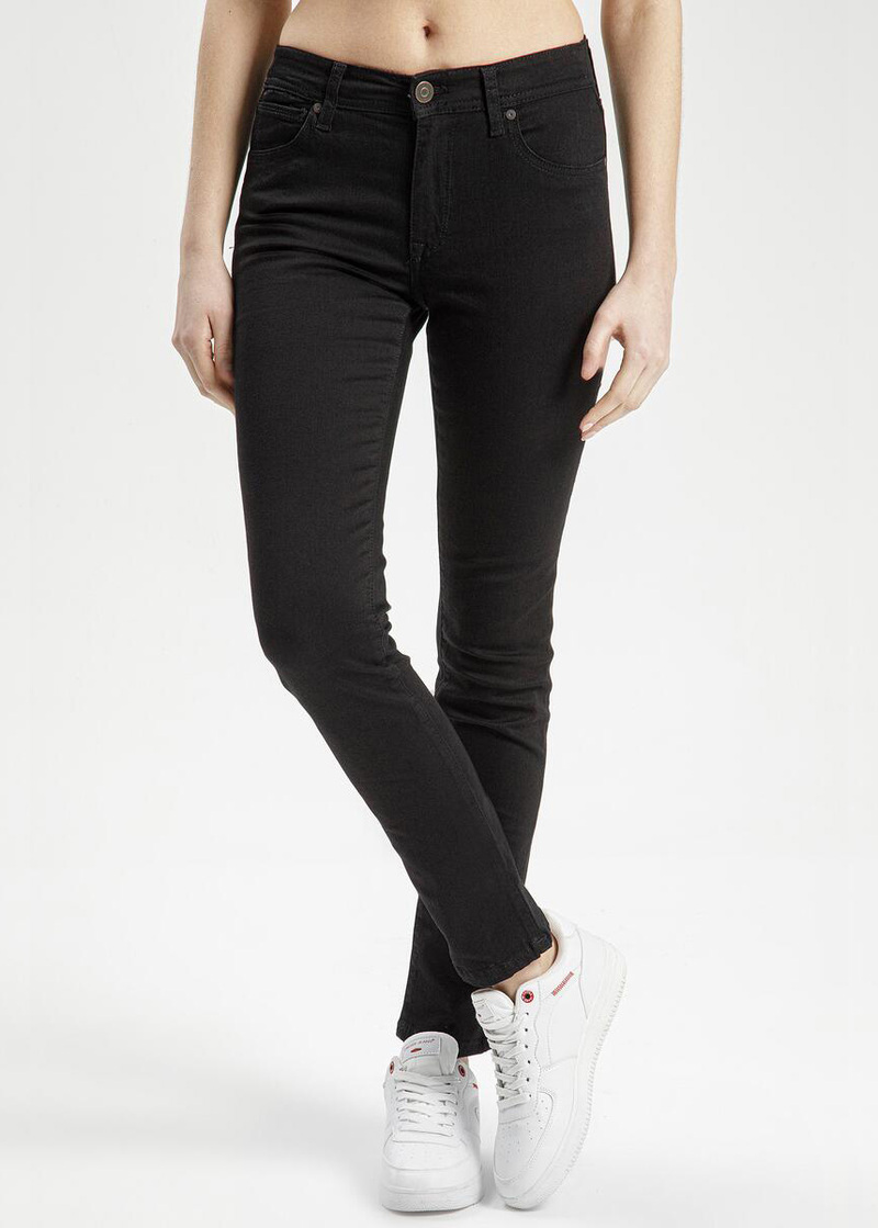 Damskie Spodnie Dzinsowe Cross Jeans Anya Black 155 - P-489-155
