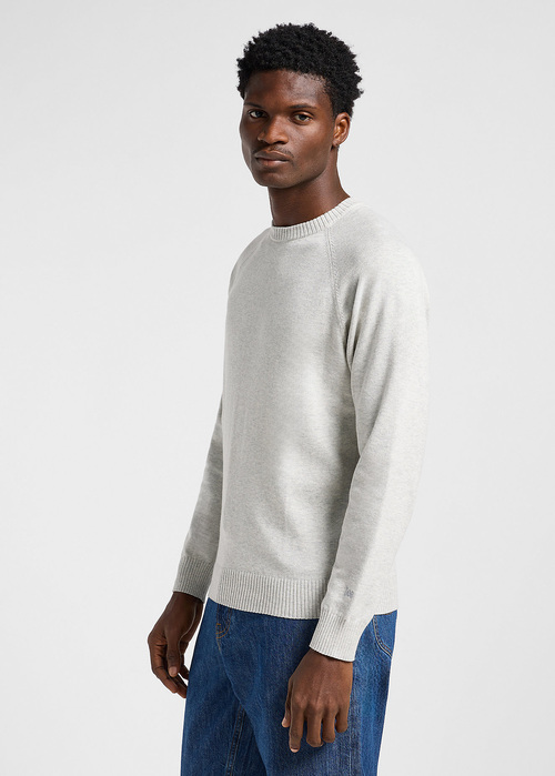 Meski Sweter Lee Clean Raglan Sweater Sharp Grey Mele - 112363889