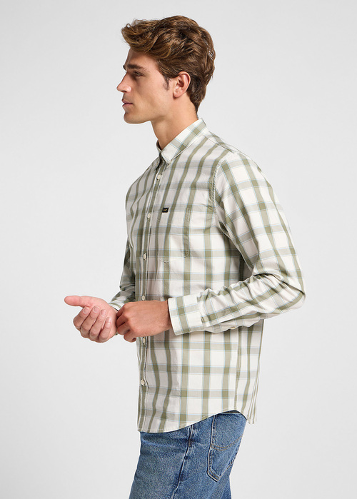 Meska Koszula Materialowe Lee Button Down Ecru - 112363897