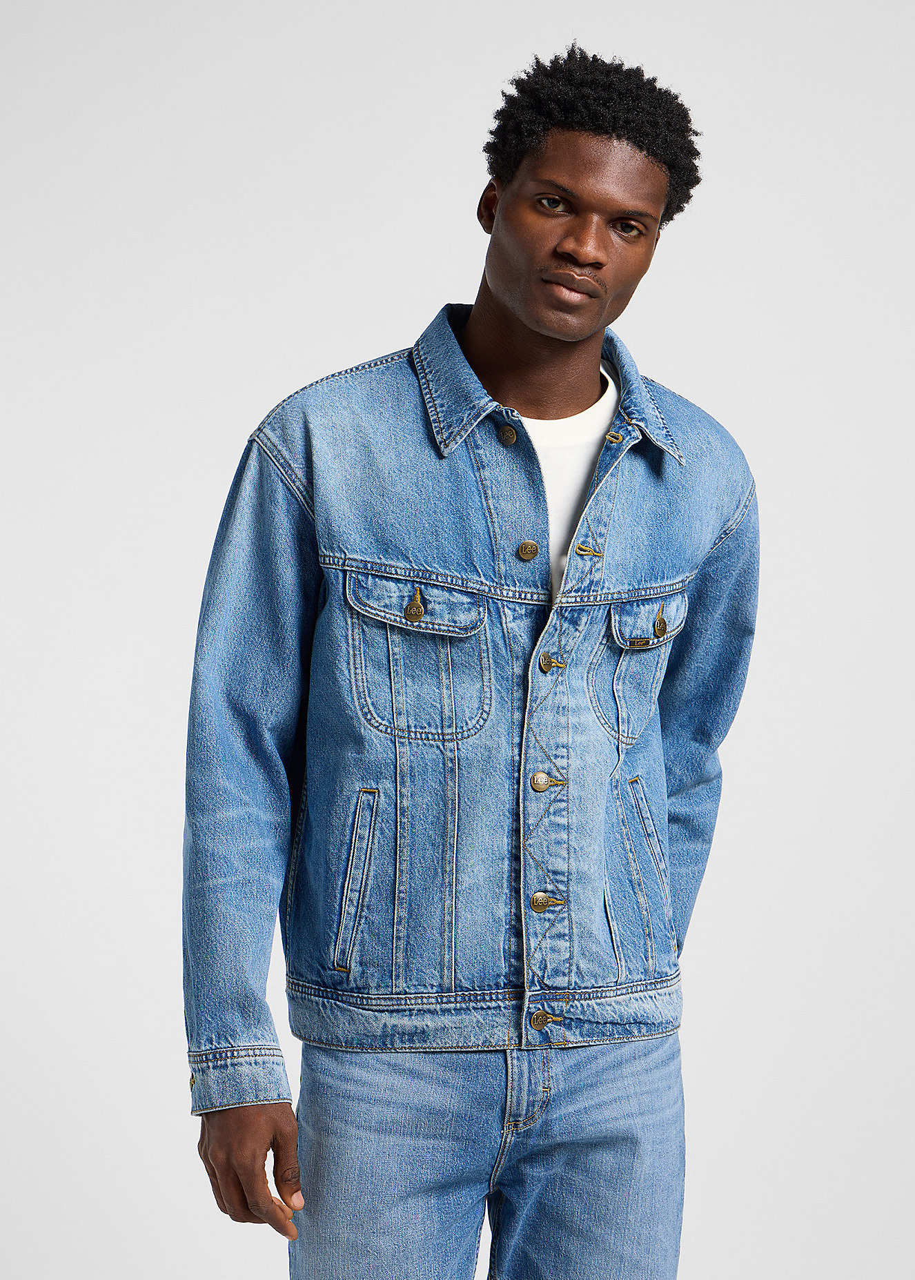 Meska Kurtka Dzinsowa Lee Relaxed Rider Jacket Sandstorm - 112364153